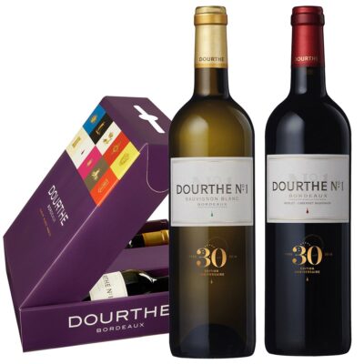 Dourthe N° 1 geschenkbox Sauvignon Blanc en Rouge